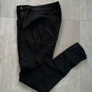 Faux leather black pants